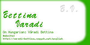 bettina varadi business card
